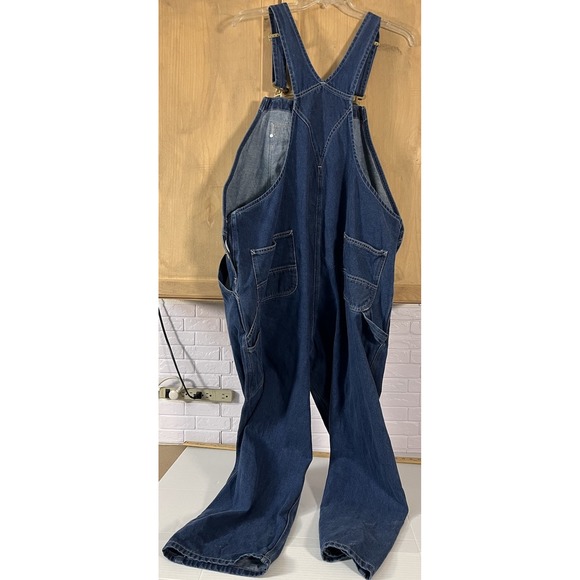 Carhartt 42X30**Overalls Blue Denim Bib Workwear Men's - Picture 2 of 7